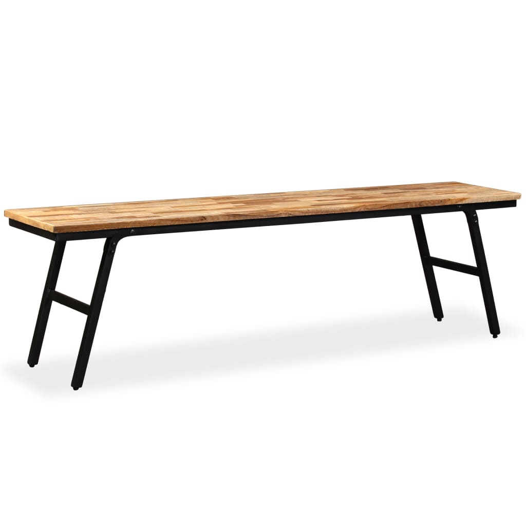 Bench Reclaimed Teak and Steel 160x35x45 cm - OLBRIT