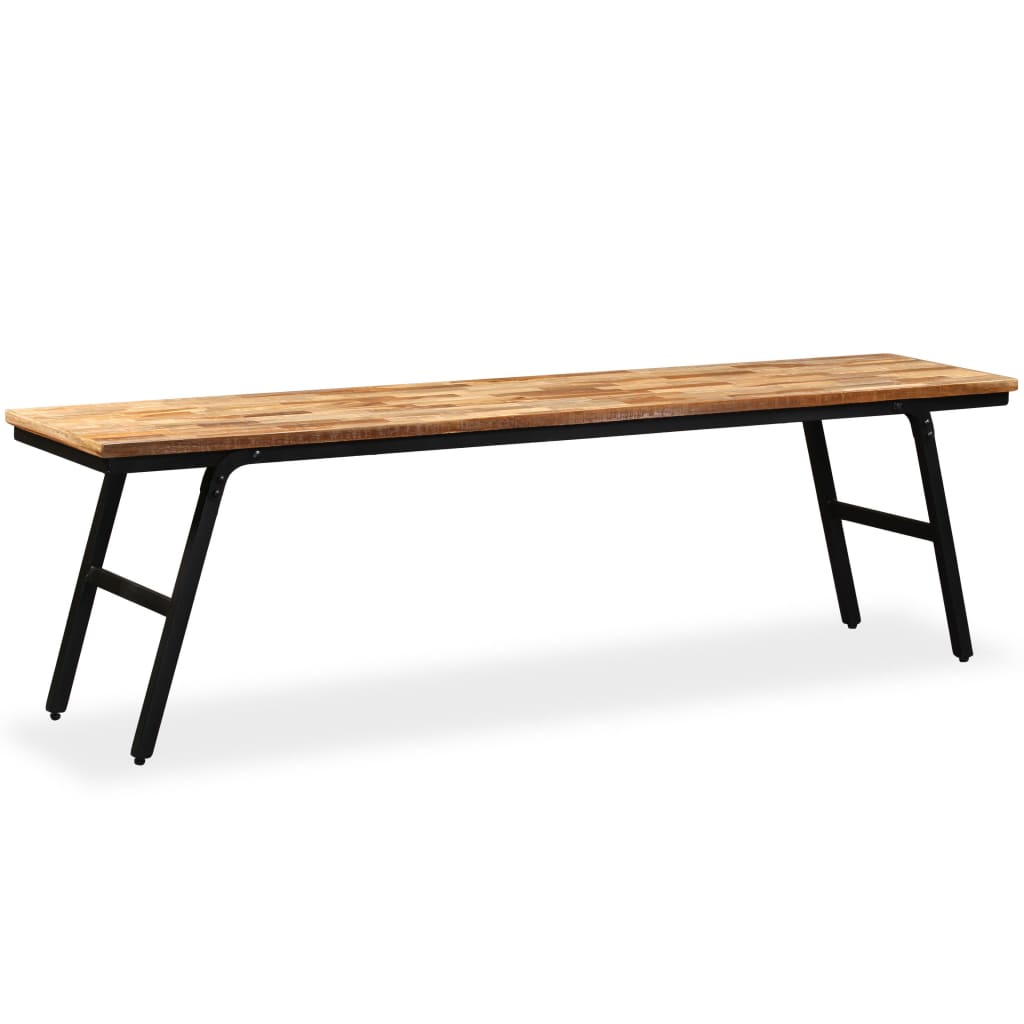 Bench Reclaimed Teak and Steel 160x35x45 cm - OLBRIT