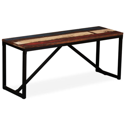 Bench Solid Reclaimed Wood 110x35x45 cm - OLBRIT