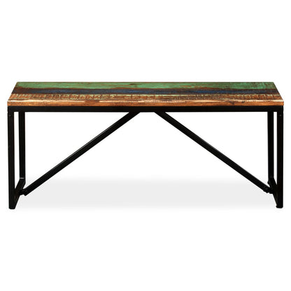 Bench Solid Reclaimed Wood 110x35x45 cm - OLBRIT