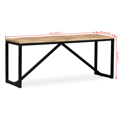 Bench Solid Mango Wood 110x35x45 cm - OLBRIT