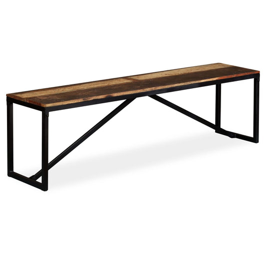 Bench Solid Reclaimed Wood 160x35x45 cm - OLBRIT