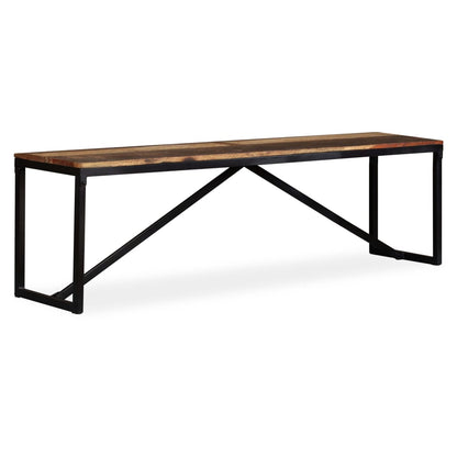 Bench Solid Reclaimed Wood 160x35x45 cm - OLBRIT