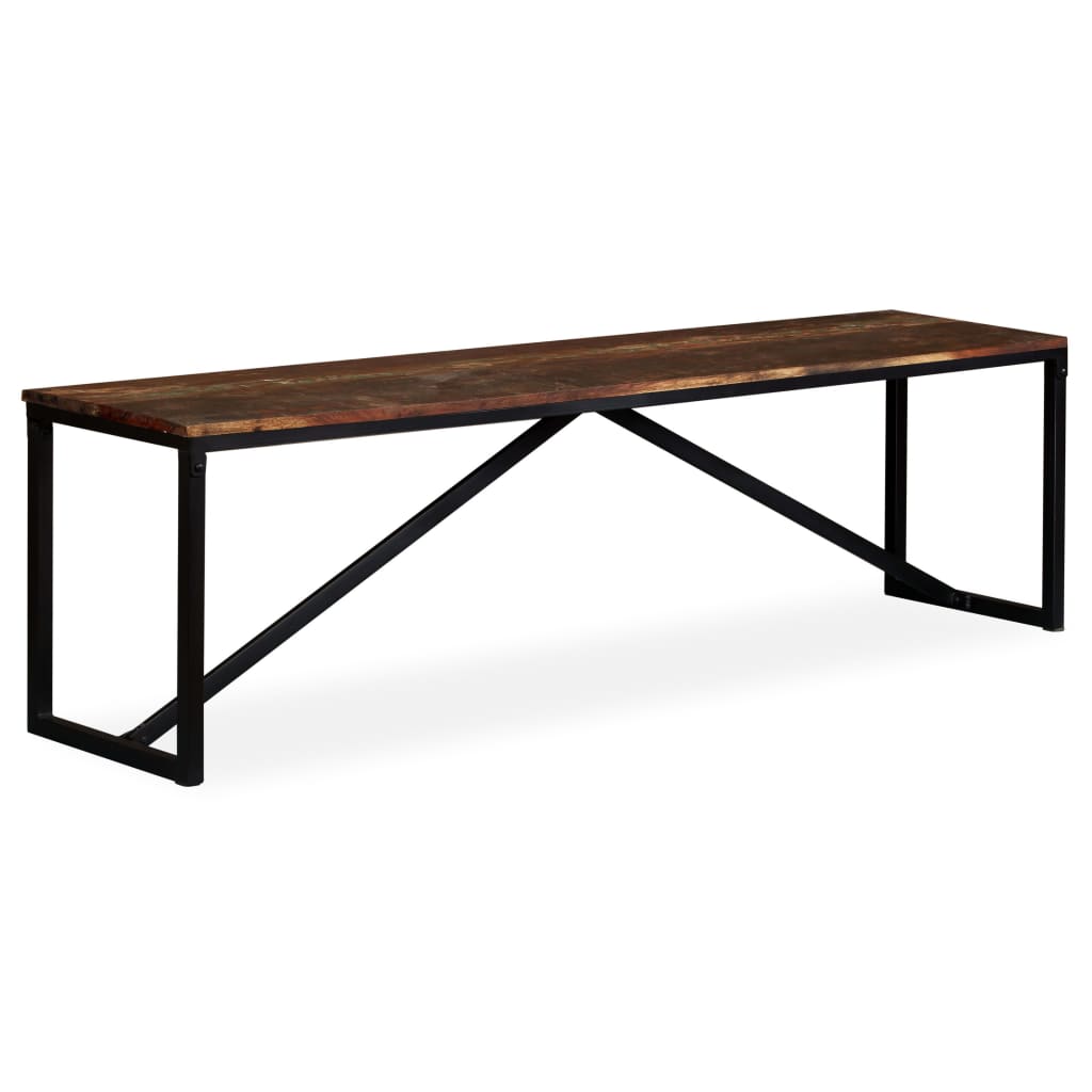 Bench Solid Reclaimed Wood 160x35x45 cm - OLBRIT