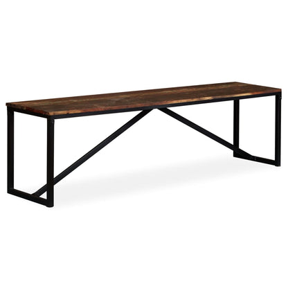 Bench Solid Reclaimed Wood 160x35x45 cm - OLBRIT