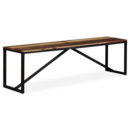 Bench Solid Reclaimed Wood 160x35x45 cm - OLBRIT