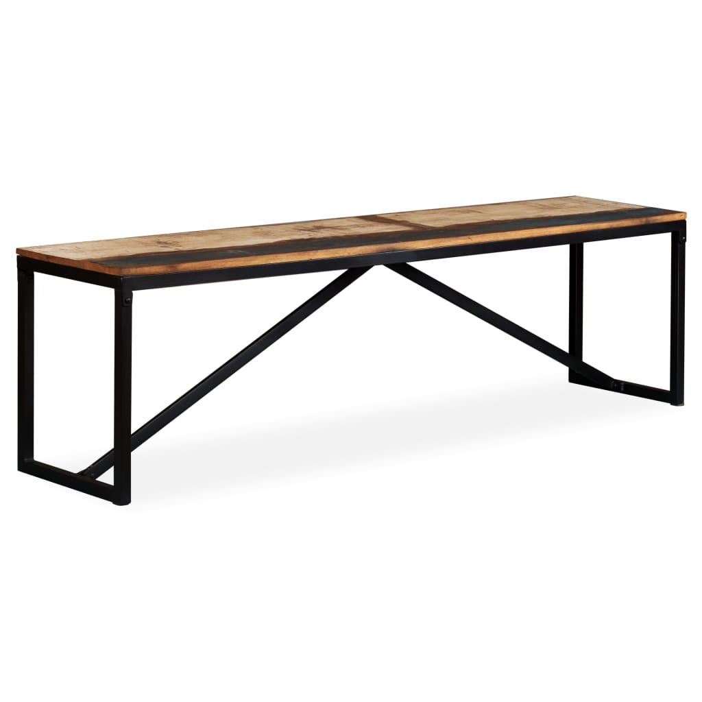 Bench Solid Reclaimed Wood 160x35x45 cm - OLBRIT