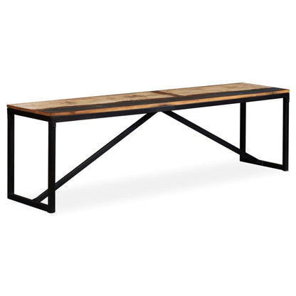 Bench Solid Reclaimed Wood 160x35x45 cm - OLBRIT