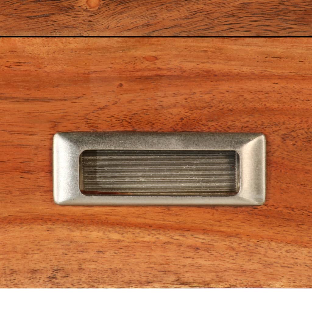 TV Cabinet with Drawers Solid Acacia Wood Sheesham Finish 140cm - OLBRIT