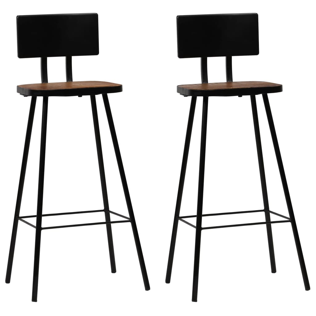 Bar Chairs 2 pcs Solid Reclaimed Wood - OLBRIT