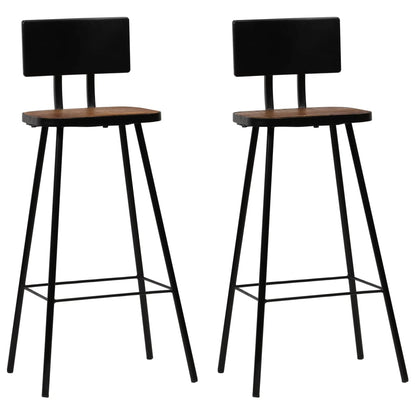Bar Chairs 2 pcs Solid Reclaimed Wood - OLBRIT