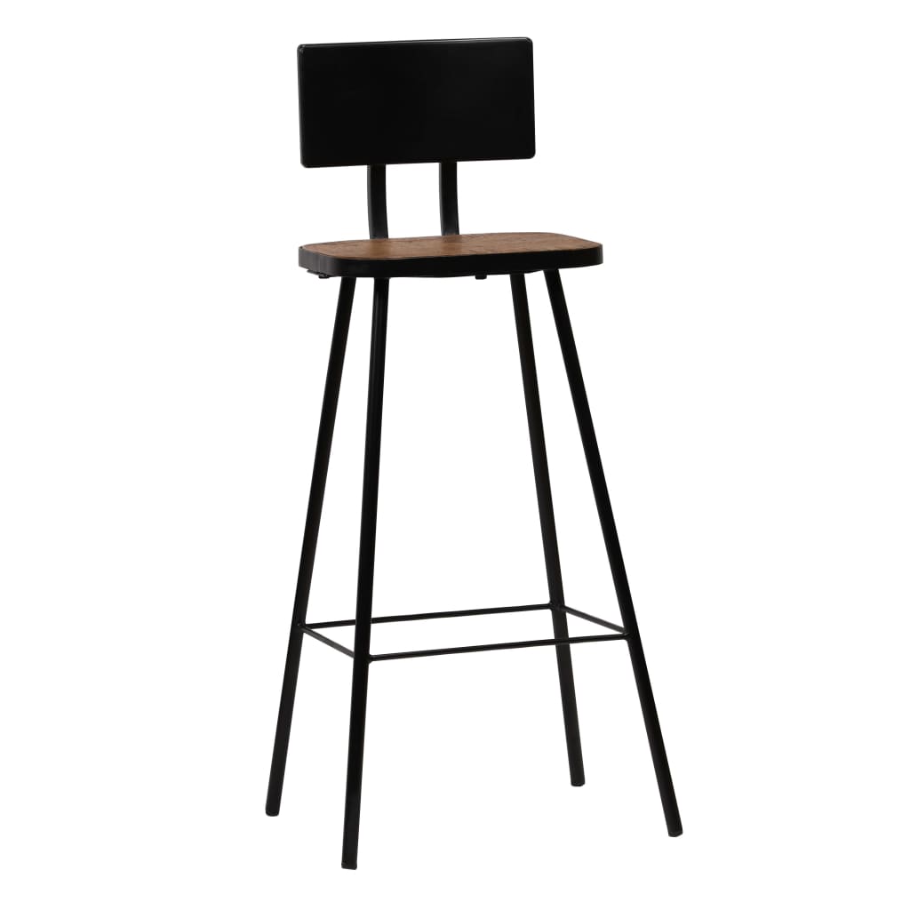 Bar Chairs 2 pcs Solid Reclaimed Wood - OLBRIT
