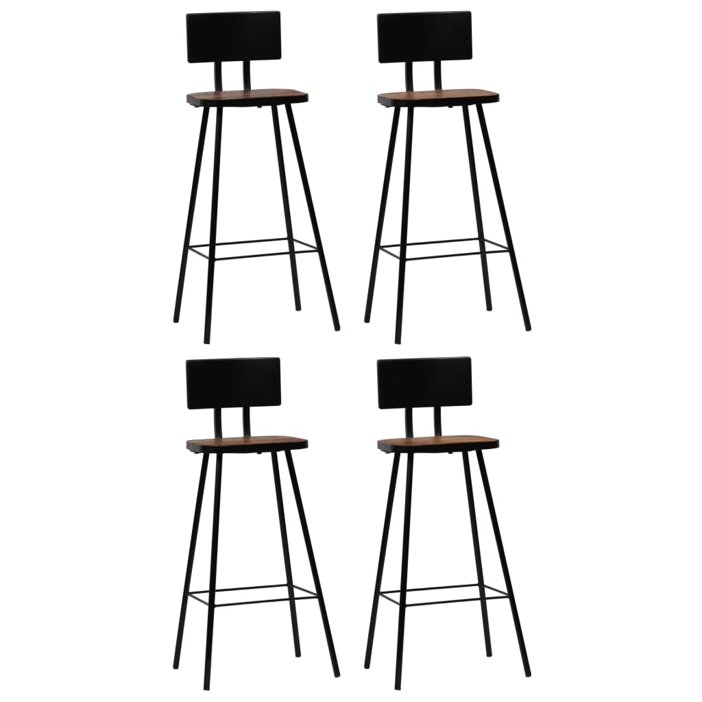 Bar Chairs 4 pcs Solid Reclaimed Wood - OLBRIT