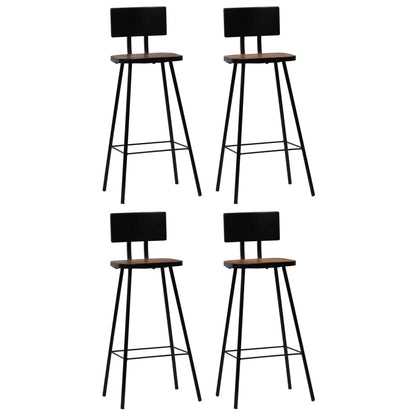 Bar Chairs 4 pcs Solid Reclaimed Wood - OLBRIT
