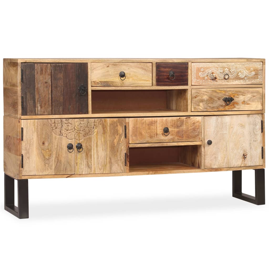 Sideboard Solid Mango Wood 140x30x80 cm - OLBRIT