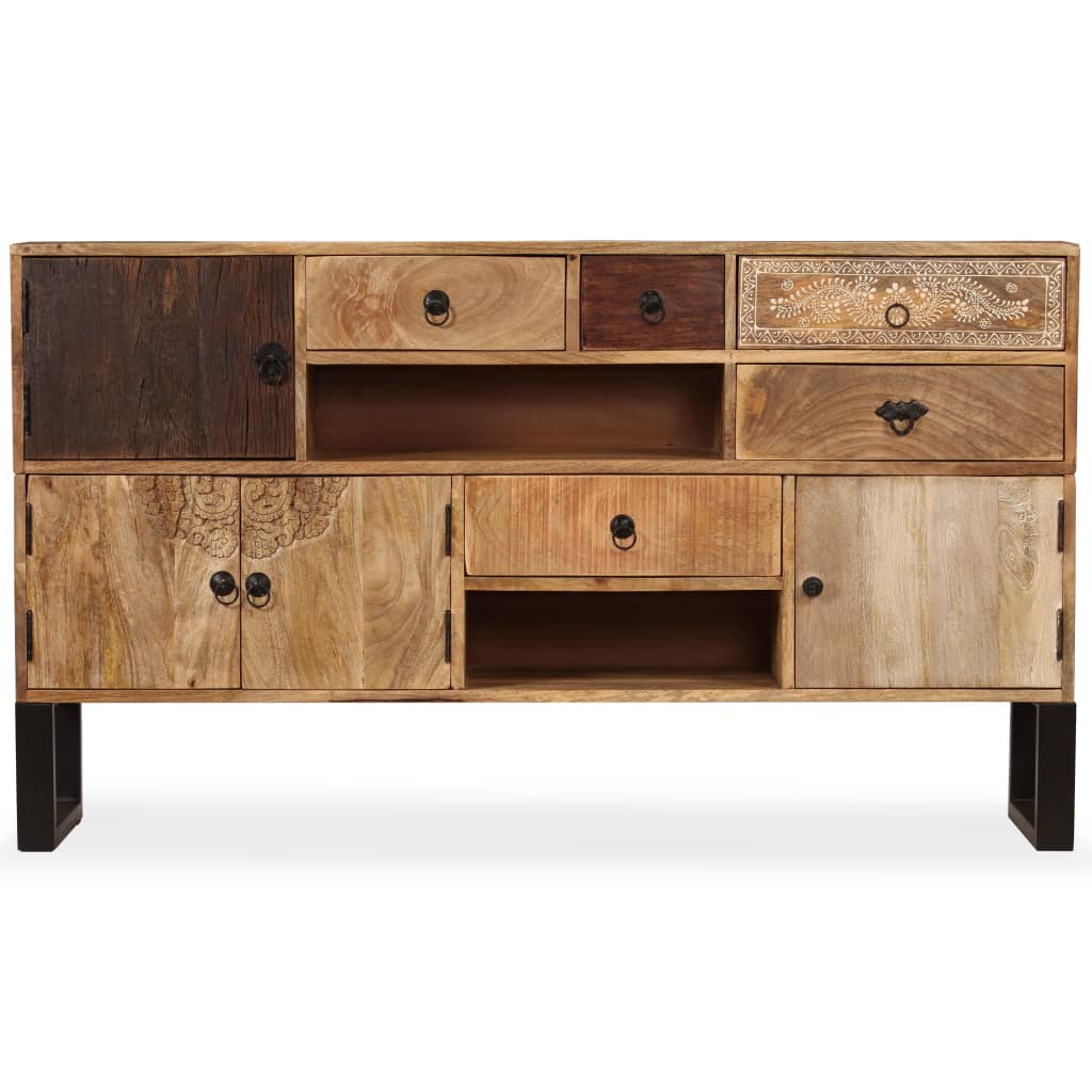 Sideboard Solid Mango Wood 140x30x80 cm - OLBRIT