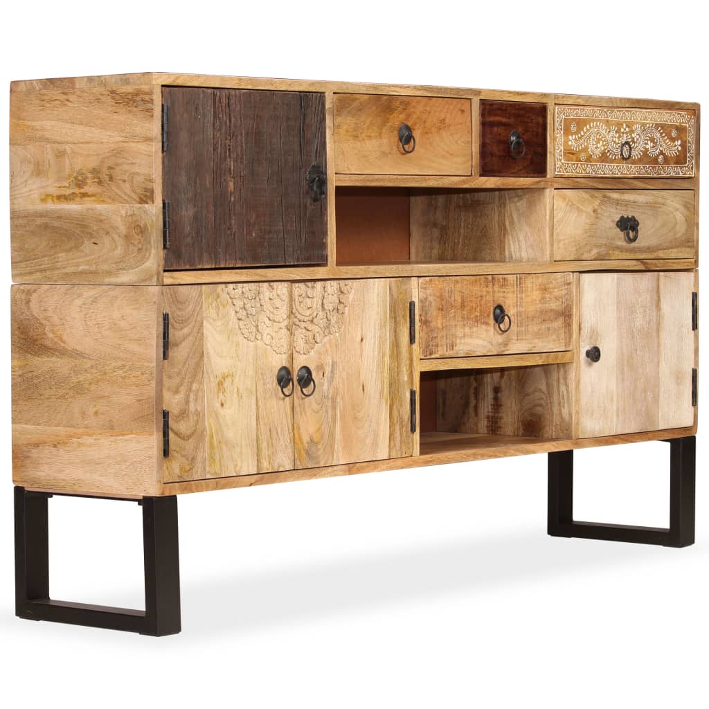 Sideboard Solid Mango Wood 140x30x80 cm - OLBRIT