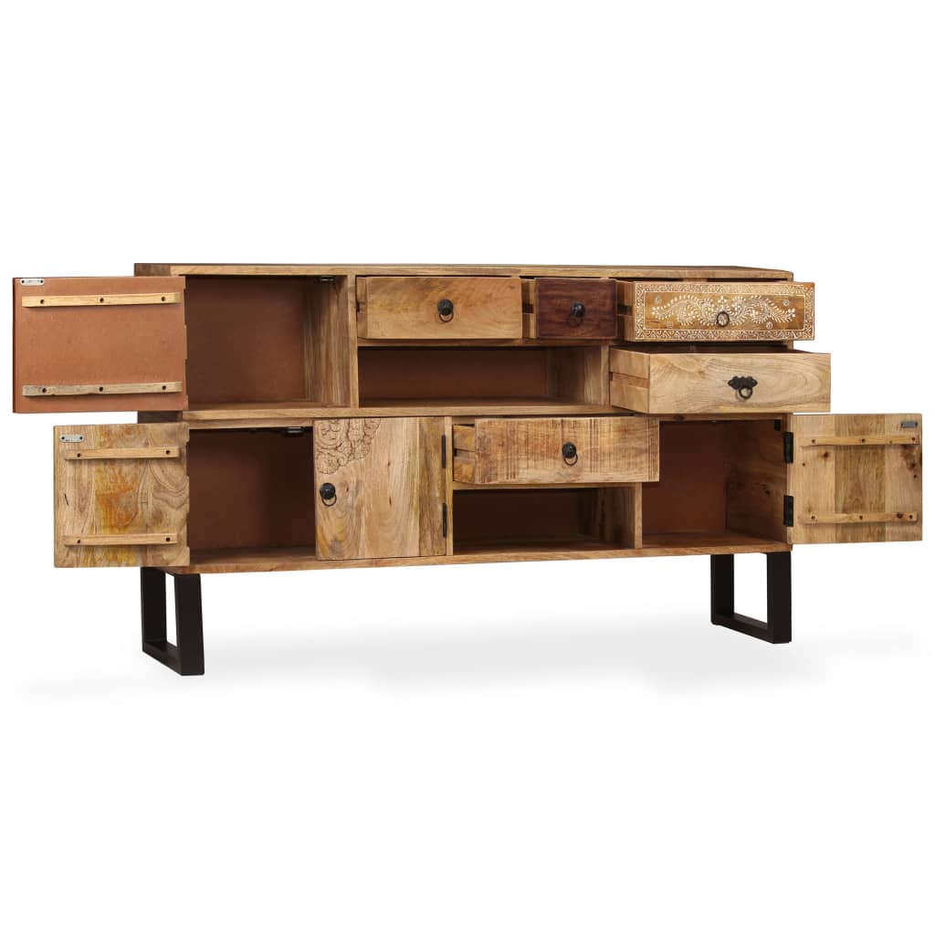 Sideboard Solid Mango Wood 140x30x80 cm - OLBRIT