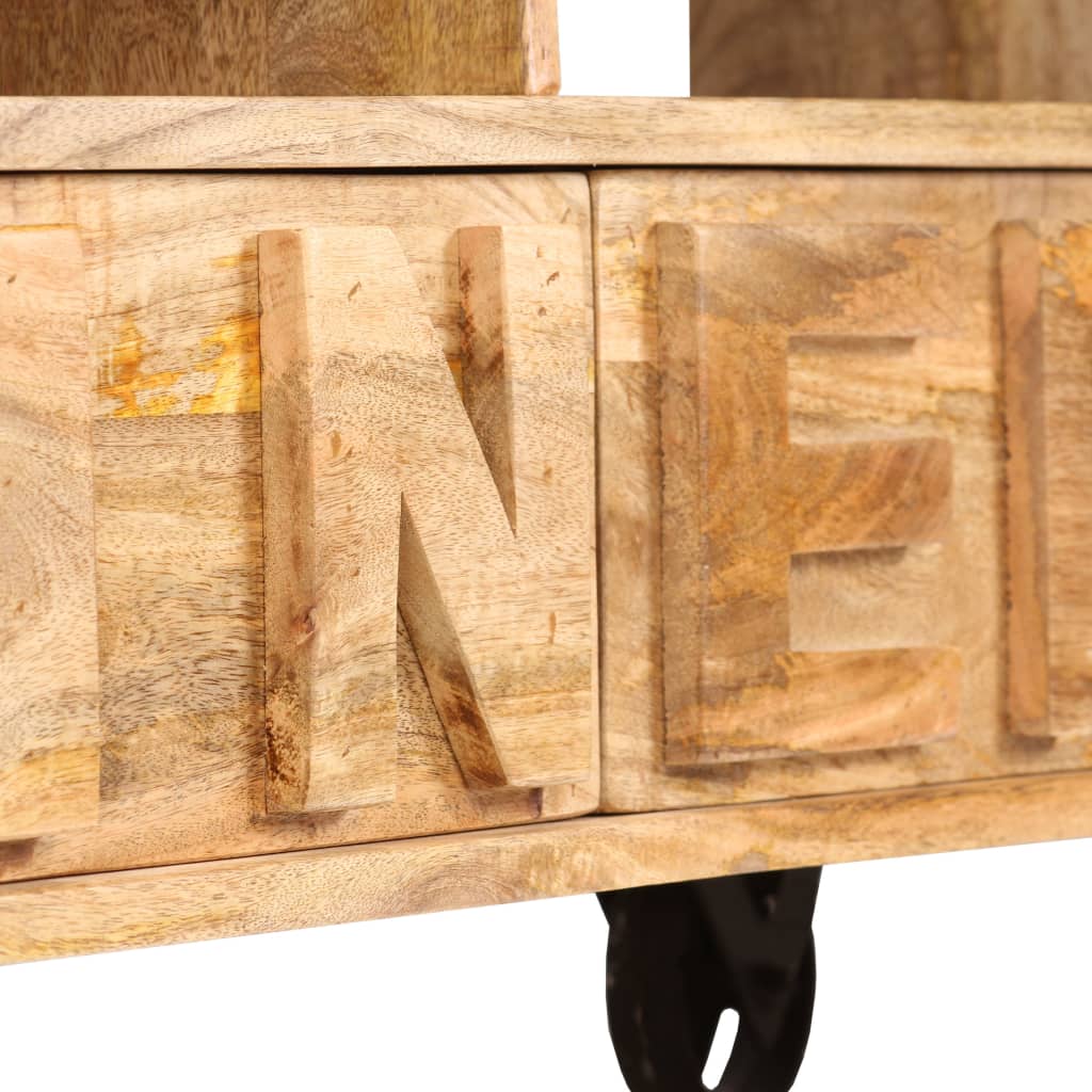 TV Cabinet Solid Mango Wood 120x30x48 cm - OLBRIT