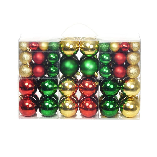 Christmas Balls 100 pcs Red/Gold/Green - OLBRIT