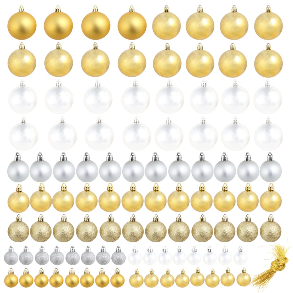 Christmas Balls 100 pcs Silver/Gold - OLBRIT