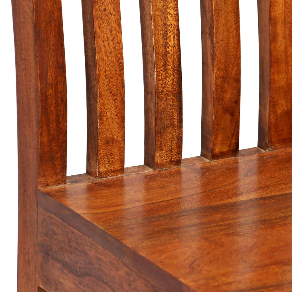 vidaXL Dining Chairs 2 pcs Solid Wood with Honey Finish Modern - OLBRIT