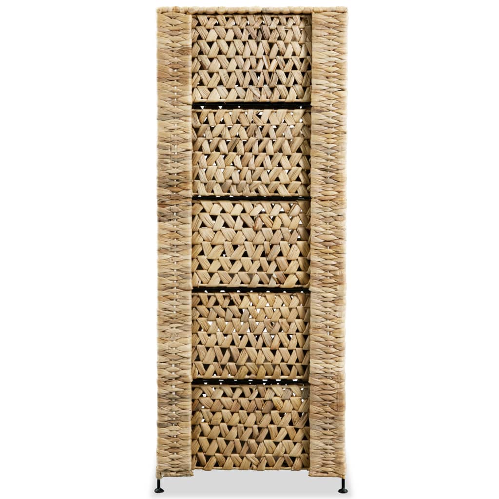 Storage Unit with 5 Baskets 25.5x37x100 cm Water Hyacinth - OLBRIT