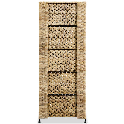 Storage Unit with 5 Baskets 25.5x37x100 cm Water Hyacinth - OLBRIT
