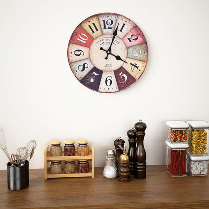 Vintage Wall Clock Colourful 30 cm - OLBRIT