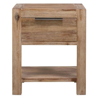 Nightstand with Drawer 40x30x48 cm Solid Acacia Wood - OLBRIT