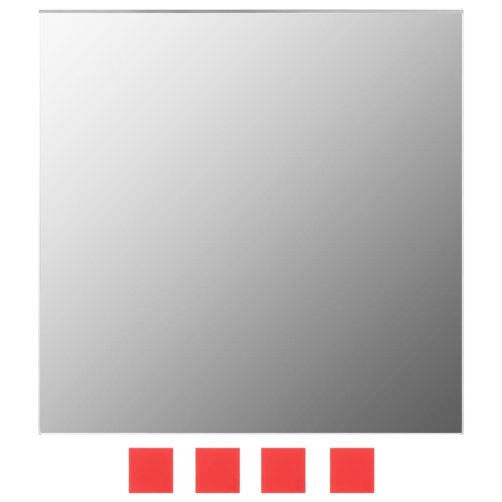 7 Piece Wall Mirror Set Square Glass - OLBRIT
