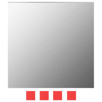 7 Piece Wall Mirror Set Square Glass - OLBRIT
