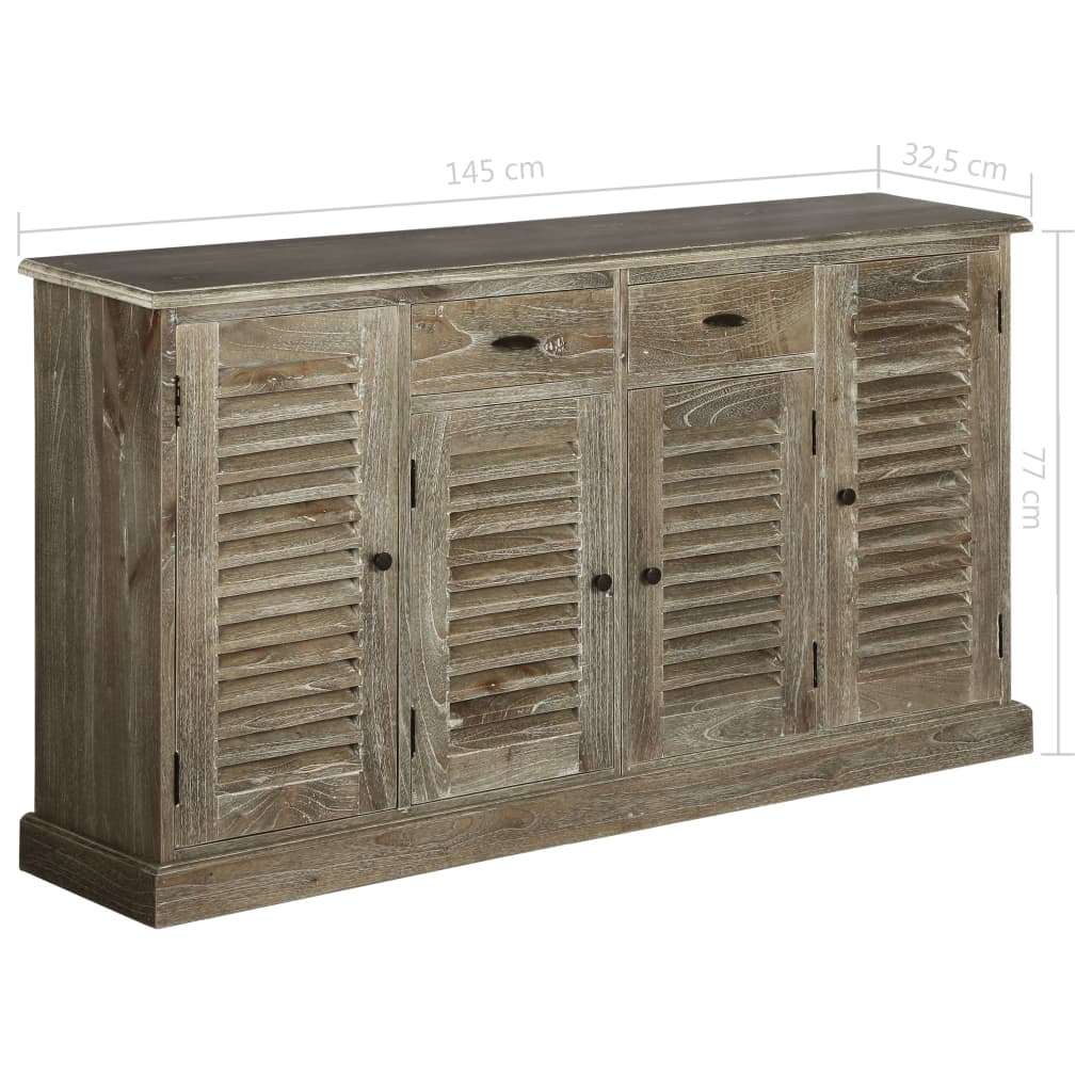 Sideboard Solid Mindi Wood 145x32.5x77 cm - OLBRIT