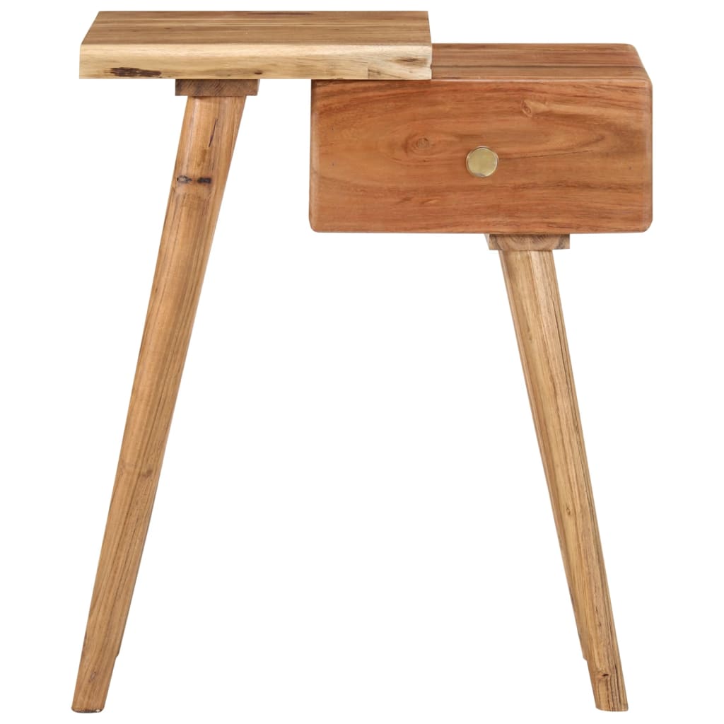 vidaXL Bedside Table Solid Acacia Wood 45x32x55 cm - OLBRIT