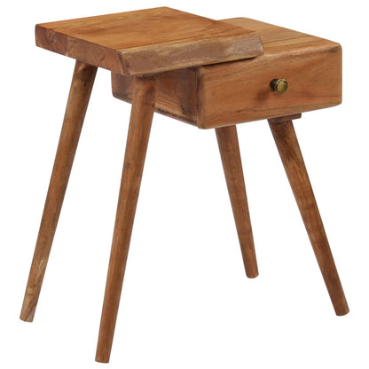 vidaXL Bedside Table Solid Acacia Wood 45x32x55 cm - OLBRIT