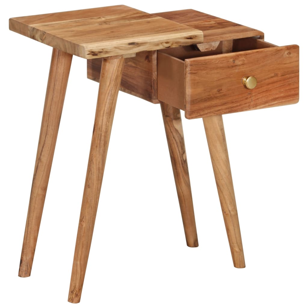 vidaXL Bedside Table Solid Acacia Wood 45x32x55 cm - OLBRIT