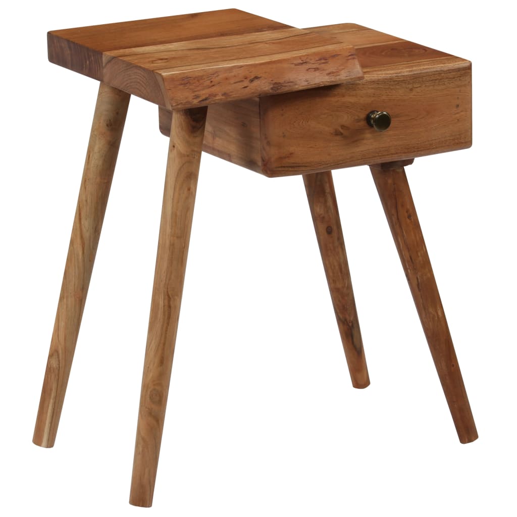 vidaXL Bedside Table Solid Acacia Wood 45x32x55 cm - OLBRIT