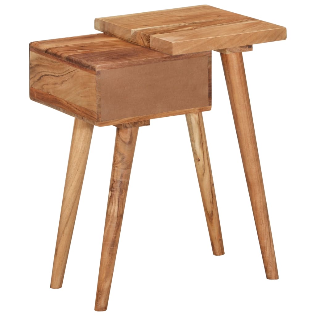 vidaXL Bedside Table Solid Acacia Wood 45x32x55 cm - OLBRIT