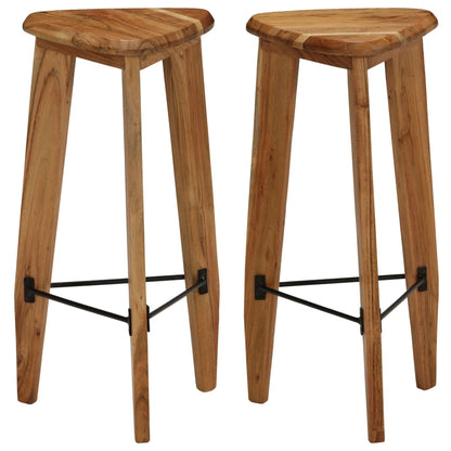 Bar Stools 2 pcs Solid Acacia Wood - OLBRIT