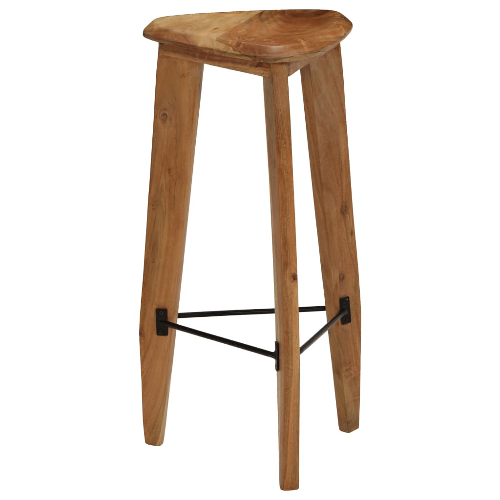 Bar Stools 2 pcs Solid Acacia Wood - OLBRIT