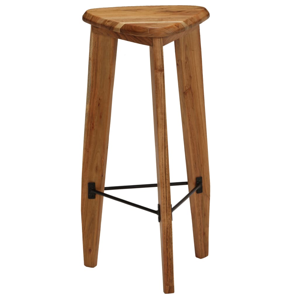 Bar Stools 2 pcs Solid Acacia Wood - OLBRIT