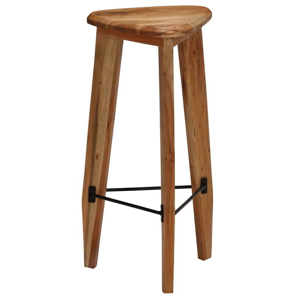 Bar Stools 2 pcs Solid Acacia Wood - OLBRIT