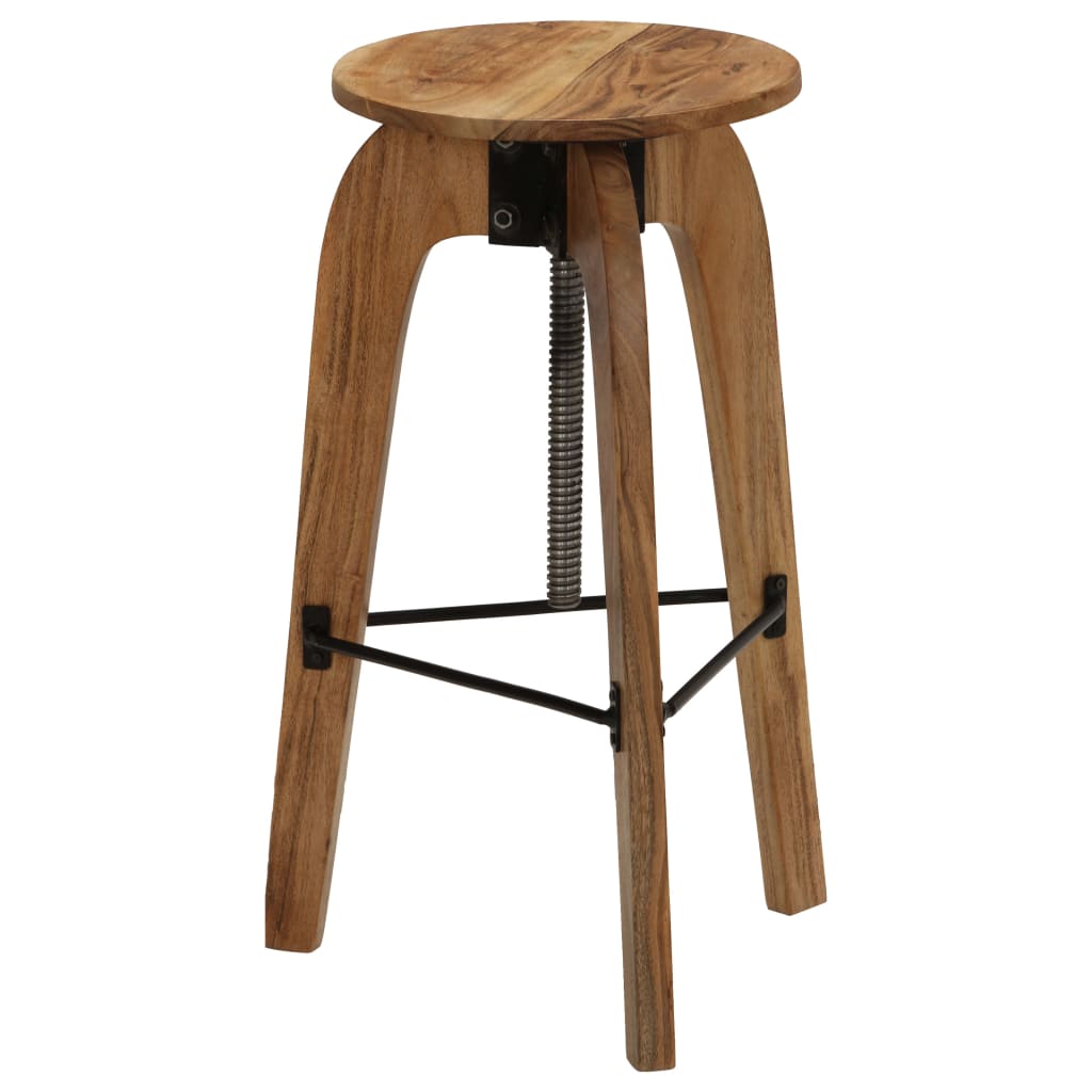 Bar Chairs 2 pcs Solid Acacia Wood - OLBRIT