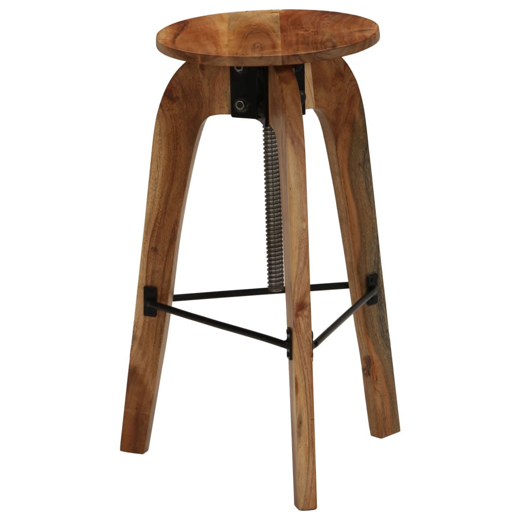 Bar Chairs 2 pcs Solid Acacia Wood - OLBRIT