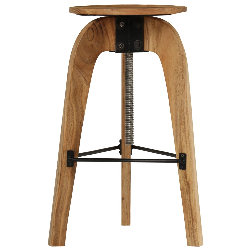 Bar Chairs 2 pcs Solid Acacia Wood - OLBRIT