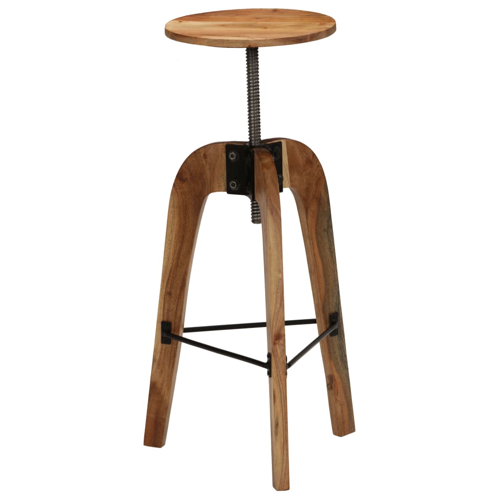 Bar Chairs 2 pcs Solid Acacia Wood - OLBRIT