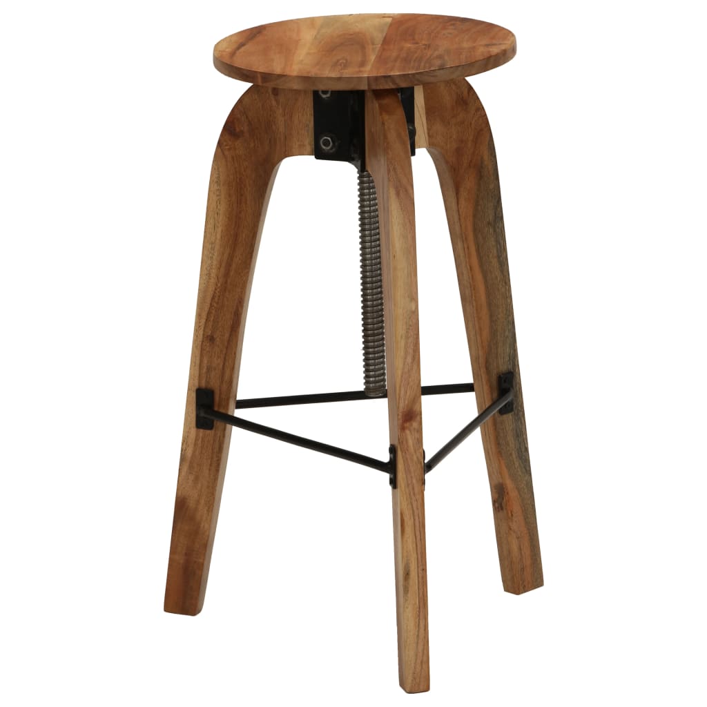 Bar Chairs 2 pcs Solid Acacia Wood - OLBRIT
