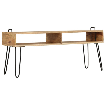 TV Stand Solid Mango Wood 110x35x45 cm - OLBRIT