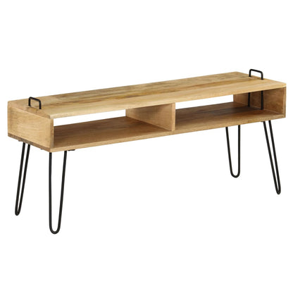 TV Stand Solid Mango Wood 110x35x45 cm - OLBRIT
