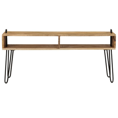 TV Stand Solid Mango Wood 110x35x45 cm - OLBRIT